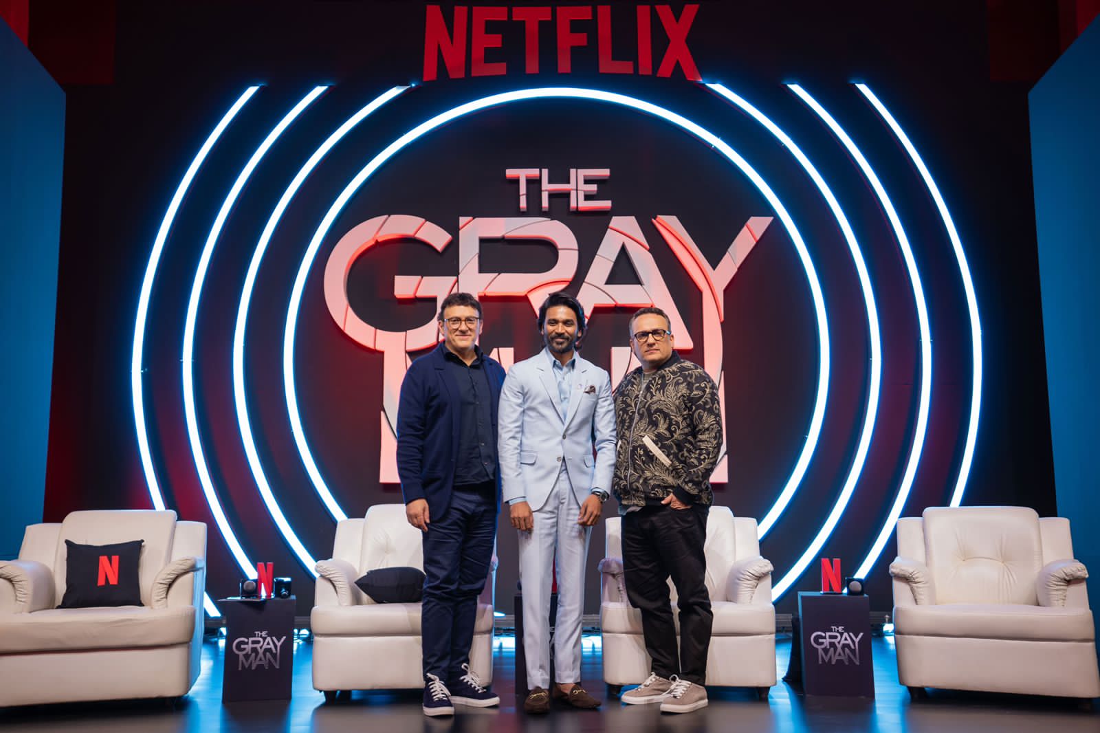 The Gray Man Mumbai Premiere: Dhanush And Russo Brothers Arrive In